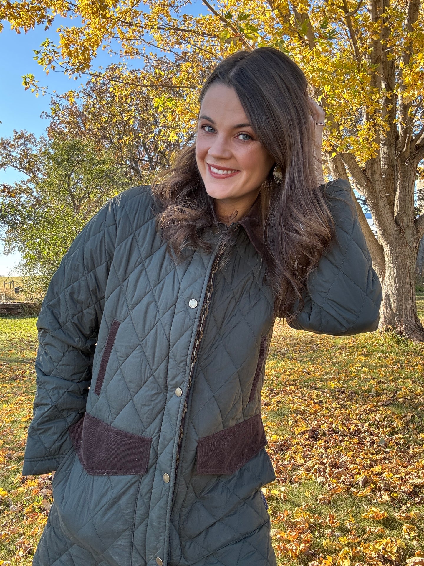 SUN RIVER QUILTED FIELD COAT IN ROSIN